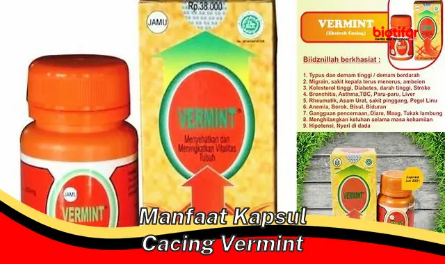 Temukan Manfaat Kapsul Cacing Vermint yang Perlu Anda Ketahui