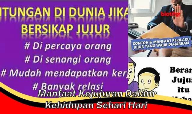 manfaat kejujuran dalam kehidupan sehari hari