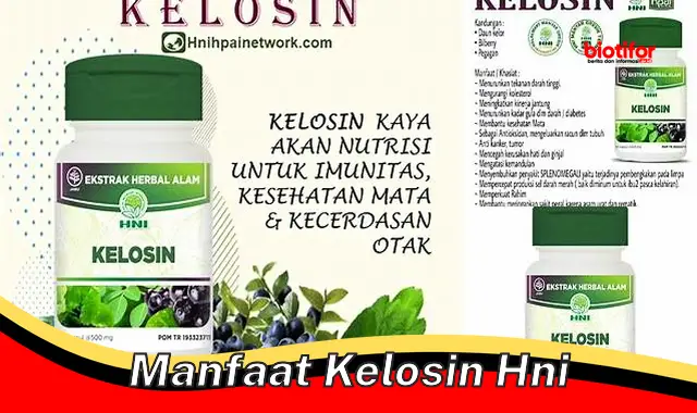 manfaat kelosin hni