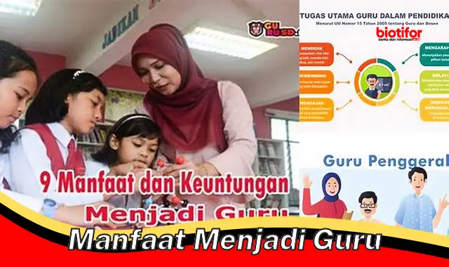 manfaat menjadi guru