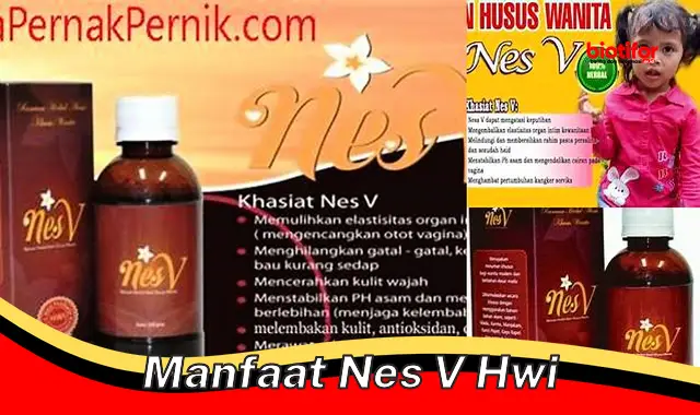 Temukan Manfaat NES V Hwi yang Jarang Diketahui - Biotifor