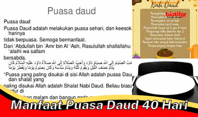 manfaat puasa daud 40 hari