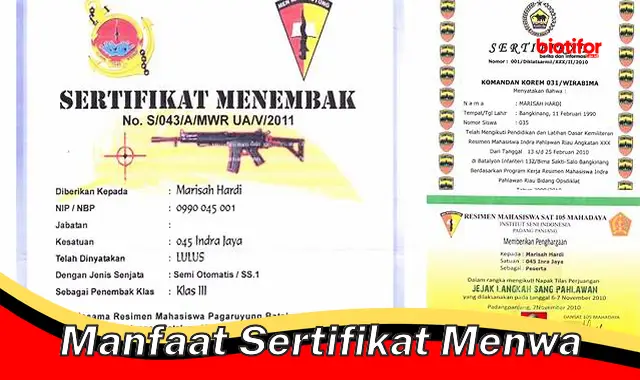 manfaat sertifikat menwa