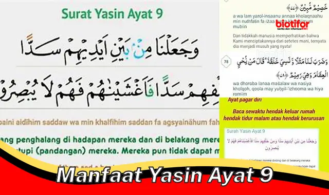 manfaat yasin ayat 9