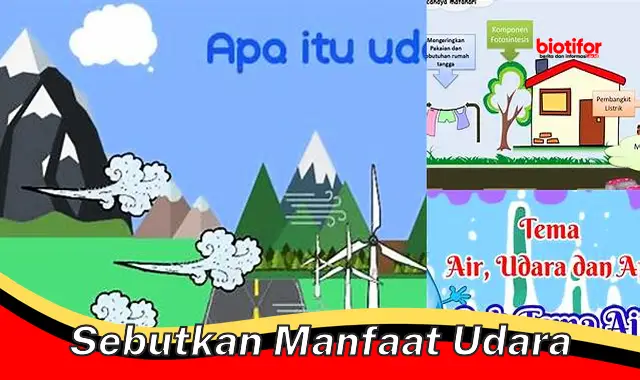 sebutkan manfaat udara