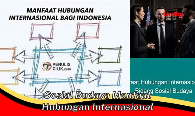 sosial budaya manfaat hubungan internasional