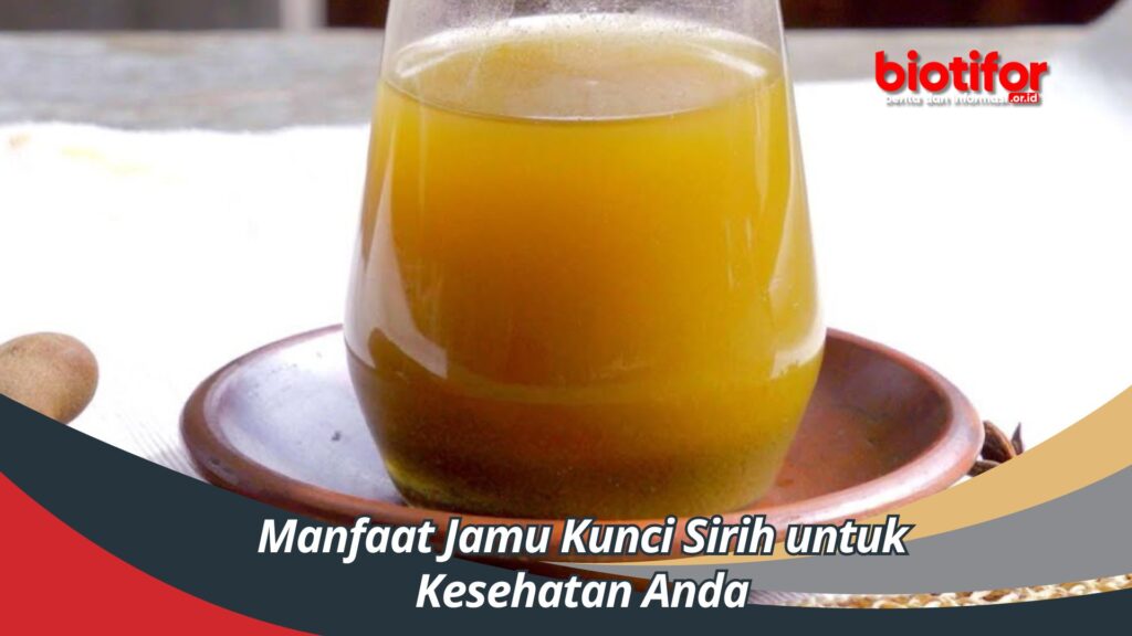 Resep jamu kunci suruh